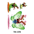 Waterproof temporary tattoo set TH-370 featuring colorful moth and caterpillar designs - Th-370 / 210*148mm