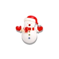 Christmas snowman brooch with colorful rhinestones and gold-plated enamel finish - Scarf Snowman (YNCP7510)
