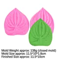 Stampo in silicone rosa a forma di cuore con texture a venature per decorazione torte - 4# Venatura Foglia Grande (B500) / Rosa