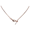 Adjustable 14k rose gold plated box chain necklace with silicone slider bead and lobster clasp - Rose Gold Box Universal Chain 46cm