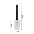 10-inch silicone spatula with black handle and translucent head, heat resistant - 10 Inch Black Handle T-Spatula