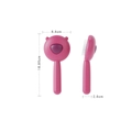 Pink pet grooming slicker brush for cats and dogs with ergonomic handle and stainless steel pins - Rose Red