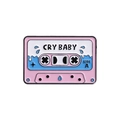 Pink and blue retro cassette enamel pin with Cry Baby text for music lovers - Cry Baby Style (QHXZ286)