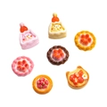 Set de 7 mini gâteaux et tartes aux fraises pour travaux manuels DIY et décorations - Mixte / Ensemble de 7 pièces