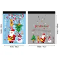 Adesivi natalizi statici con Babbo Natale e albero per decorazione vetrine di negozi - 60*90CM Statico Senza Colla