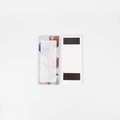 Magnetic floral notepad for fridge with lined writing area and dual magnetic strips - Blue Peony Art