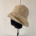 Sombrero de pescador japonés minimalista en algodón caqui con ala cosida para mujer - Caqui