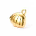 Golden seashell pendant crafted from stainless steel for ocean series jewelry making - Shell / Gold