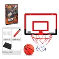 Foldable indoor basketball hoop set for kids with mini ball and pump for door mounting - 26CM Folding Plastic Basketball Hoop - Red Black Base (NO.YF4026-3)