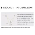 Double-layered S925 sterling silver necklace with blue teardrop diamond pendant - V Layered Gold