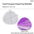 Small triangular striped tray silicone mold for DIY resin craft coaster making - Small Triangle Stripe