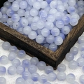 Detailed close-up of 8mm gradient purple glass beads in a dark wooden jewelry tray - 10mm / N16# Cold Purple (10MM)