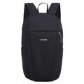 Black lightweight travel backpack with LUYISABER logo and mesh side pocket - Small / Black (8106)