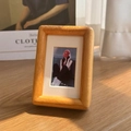 Natural wood magnetic photo frame for polaroid with smooth rounded edges on desk - Beech Wood / 3 Inch Classic Style (With Magnet)