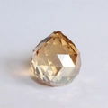 Faceted amber crystal ball pendant for DIY curtains and home decor projects - Spherical Champagne (30mm)
