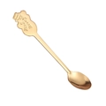 Golden stainless steel spoon with a cute snowman pendant for Christmas table decor - Snowman / Single Pack / Gold