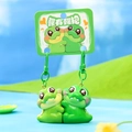Cute green cartoon crocodile resin keychain set with magnetic embrace and matching hooks - Magnetic - Crocodile Hugging Couple / SKU Price for One Pair