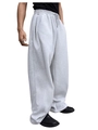 Men's light grey loose fit sweatpants with adjustable drawstring and soft cotton fabric - Light Gray