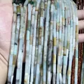 4x13mm natural Amazonite and Jasper tube beads for DIY bracelet and jewelry making - 4x13mm Tube/Strand / Natural Amazonite