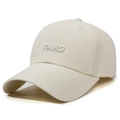 Beigefarbene Baseballkappe mit FARD-Stickerei und lasergeschnittenen Belüftungslöchern - Verstellbar / Beige