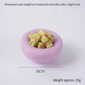 Stressabbau-Spielzeugschüssel mit gelben Würfeln, 6 cm Durchmesser und 65 g Gewicht - Süßkartoffel-Brötchen / Lila