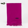 Classic rose red cashmere shawl with fringes for women, warm winter neck scarf wrap - Rose Red