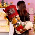 Extra large 78cm Christmas stocking with 3D reindeer and Feliz Navidad text - Elk Style