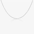 Collana a catena veneziana minimalista in argento sterling S925 con riflesso a specchio - Placcato Platino/Argento 925 / Argento