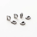 Detailed view of D-shaped antique silver metal beads with 1.8mm holes for DIY jewelry - Letter D / Silver Gray