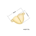 Golden heart-shaped magnetic jewelry clasp with dimensions 16mm x 10.5mm for DIY crafts - Style 6 P2441 (Heart Shape Gold)