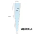 Light blue mermaid single flower bag with LOVE YOU print, 45x12.5x4cm OPP gift wrap - Mermaid Style Single-Stem Bag (Light Blue)