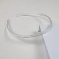 Minimalist transparent plastic headband with 0.8cm non-slip teeth for women - Clear