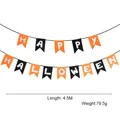 Orangefarbenes und schwarzes Happy Halloween Banner, 4,5M Party-Girlande - Stil B-Orange schwarze Schwalbenschwanzflaggen