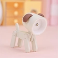 Foldable cream and brown puppy LED night light as a mini portable phone stand - Dog / Beige