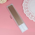 6-pack of 11cm two-tone gold and white slim spiral cake candles for birthday decor - C6 Pencil Shape-6PCS / Champagne