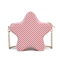 Rosafarbene sternförmige PVC Jelly Bag mit goldener Kette und strukturierter Oberfläche - Rosa