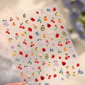 Adesivi per unghie 3D a rilievo con frutta ciliegia e fragola modello M-1382 - Piccolo Stile Di Frutta In Gelatina (M-1382)