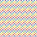 Vibrant colorful polka dot gift wrapping paper with a clean white background - White Base Colorful Dots (50X70cm)