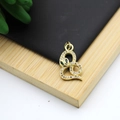 18K gold plated snake pendant with sparkling crystals and green gem eyes for DIY jewelry - Pave Green Eye Snake Body Style