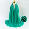 Green pearl chiffon scarf wrap for women featuring soft texture and elegant drape - Green
