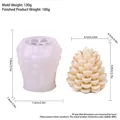 Pine cone candle silicone mold with 130g weight and detailed finished product scale - Large Pine Cone lz-99
