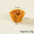Artificial mini waffle cone model for DIY sundae dessert crafts 3.5x2.5cm 10g - Large Ice Cream Cup