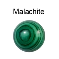 Polished 16mm malachite crystal sphere with natural green concentric banding and smooth finish - Malachite