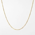 Minimalist gold-plated beaded chain necklace for women with small sphere details - Chain Only / 45cm / Gold Beaded Chain