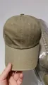 Classic khaki washed cotton baseball cap with vintage adjustable strap and wide brim - Adjustable / Khaki
