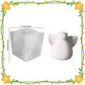 Striped angel wing silicone mold for DIY aroma candles and plaster ornaments - Smooth Chubby Angel