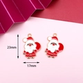 Enamel Santa Claus charms in red and white with dimensions 23mm by 17mm for DIY jewelry - Santa Claus