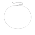 Minimalist silver steel round snake chain necklace with adjustable lobster clasp closure - 1MM Steel Color-42+8CM