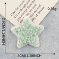 Light green star chenille patch with white embroidery edge for clothing decoration - Mint Green Star (Iron-on)