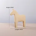Minimalist beige horse sculpture, modern small resin animal statue for home decor - Small (7203E-0104) / Beige